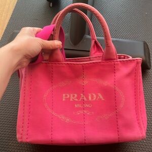 Hot Pink Small Prada Canapa